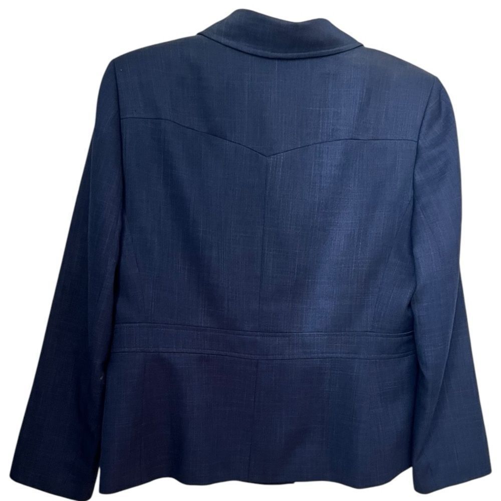 Le Suit Collection Women's Navy Blue Career Work Blazer Suit Jacket Size 14P - Picture 2 of 10